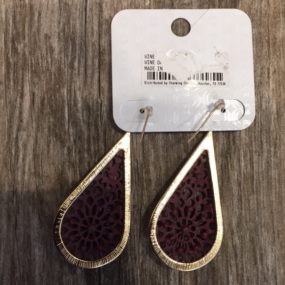 Brand new Purple & Gold Charming Charlie Earrings - Picture 4 of 4